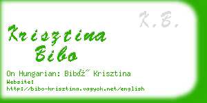 krisztina bibo business card